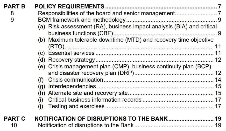 BNM R9 Business Continuity Management Policy by Bank Negara Malaysia